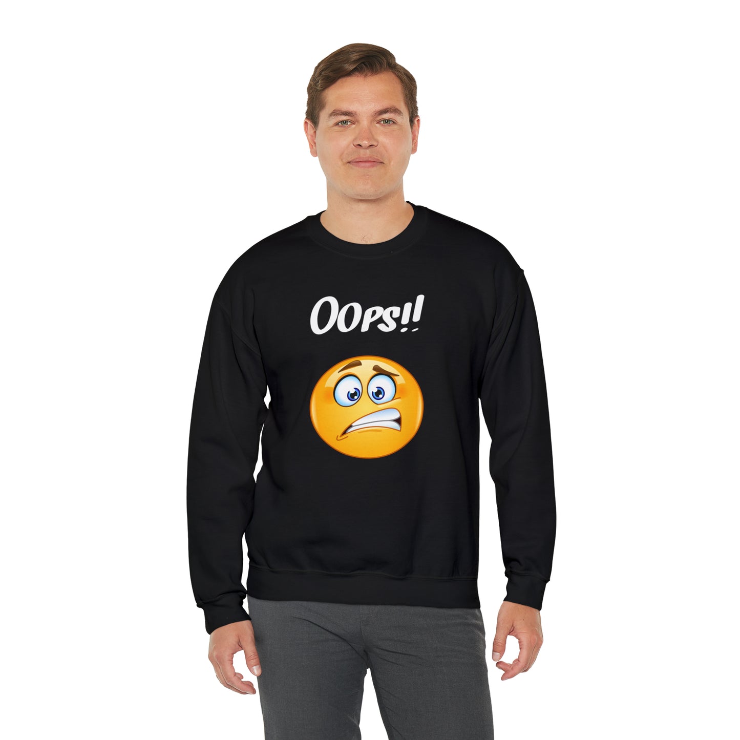 Unisex Oops Emoji Crewneck Sweatshirt