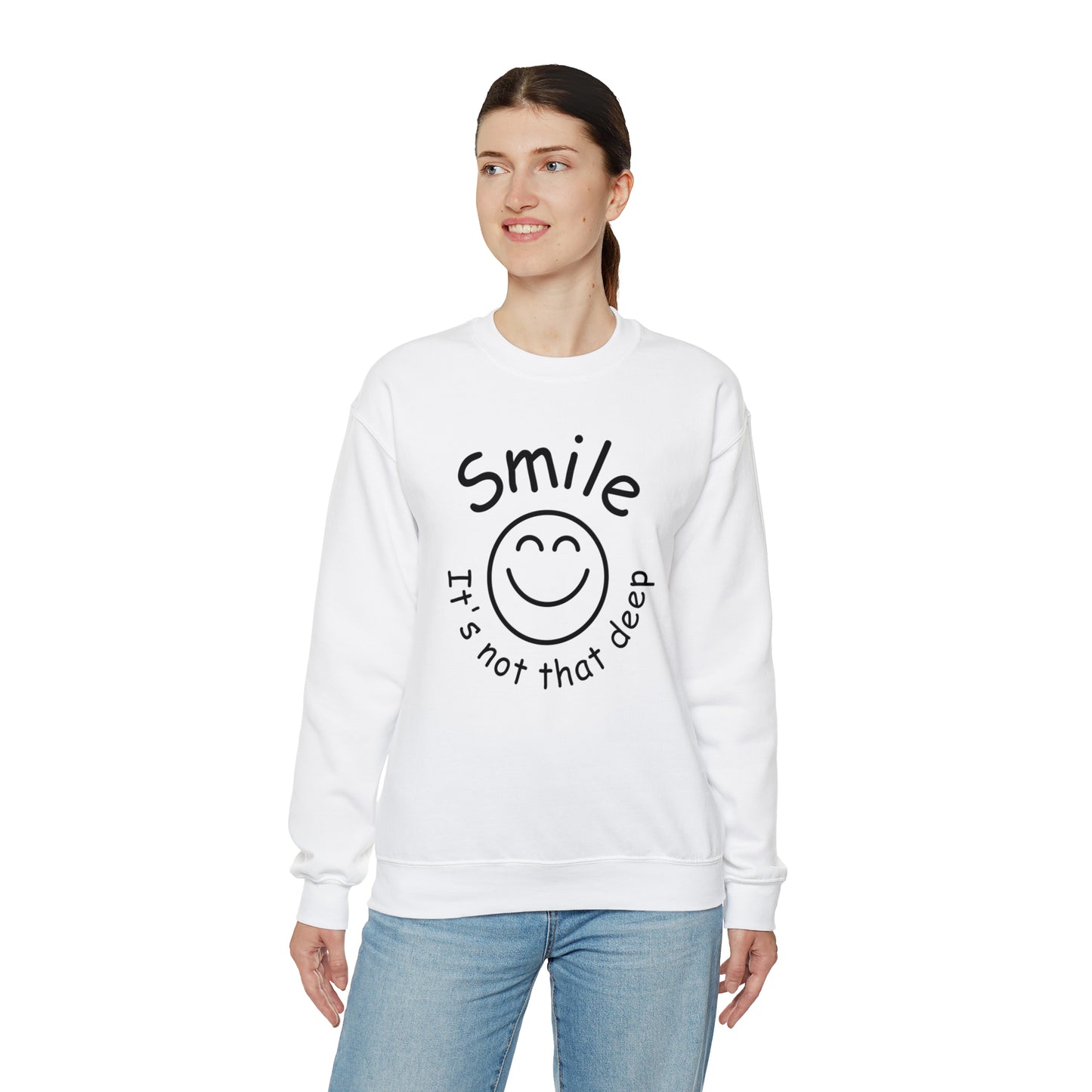 Unisex Smile Emoji Crewneck Sweatshirt