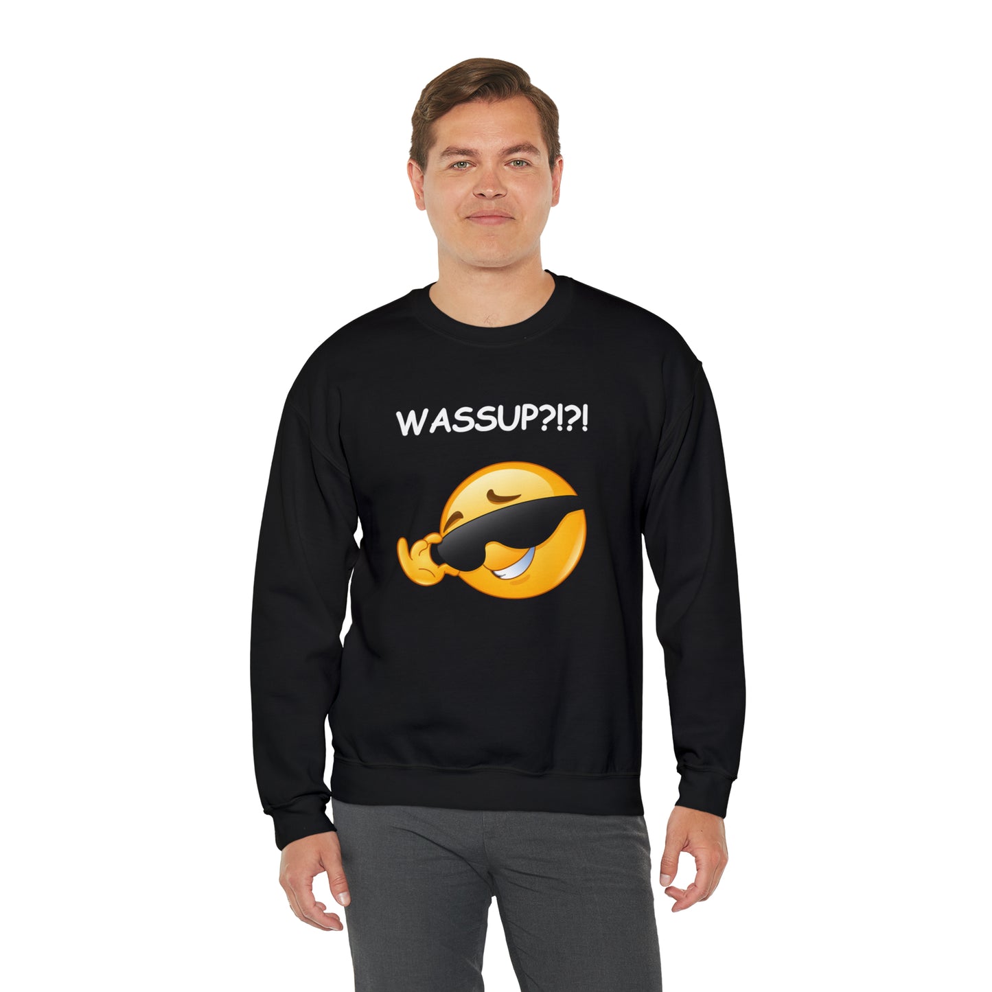 Unisex Wassap Emoji Crewneck Sweatshirt