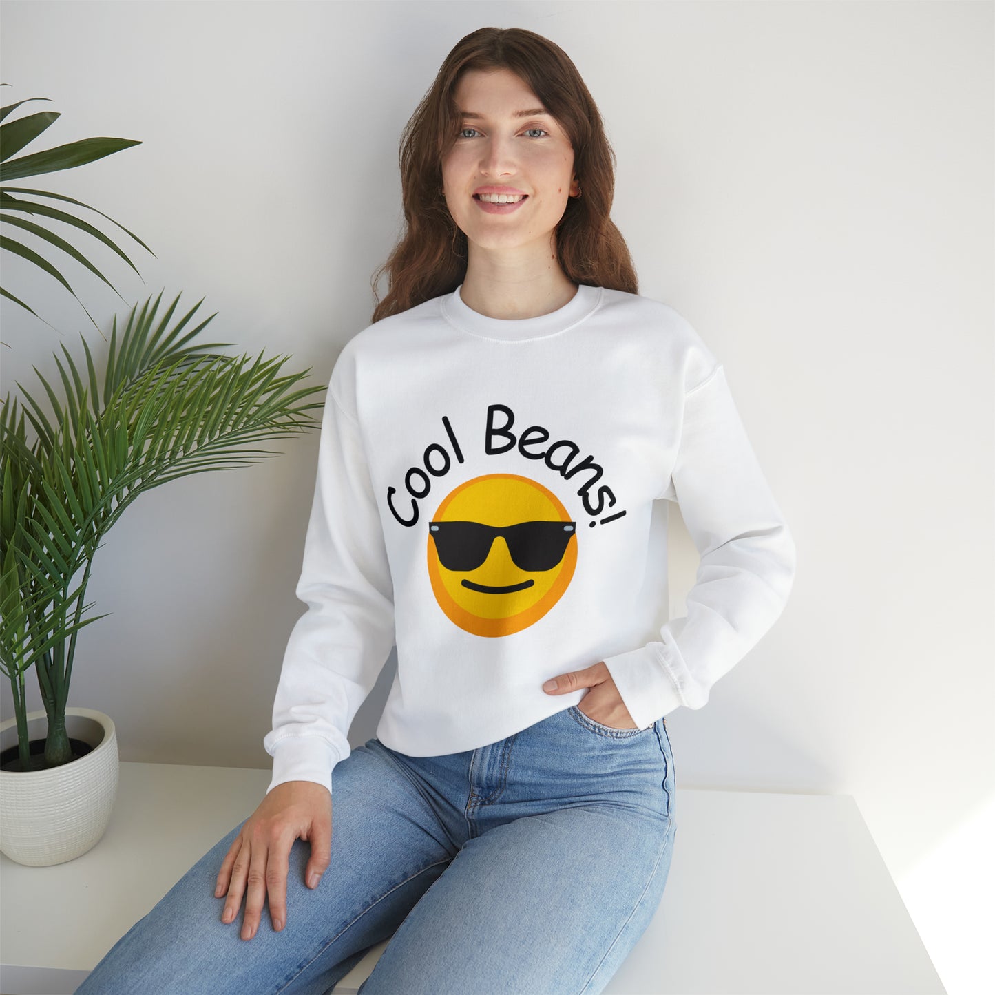 Unisex Cool Emoji Crewneck Sweatshirt